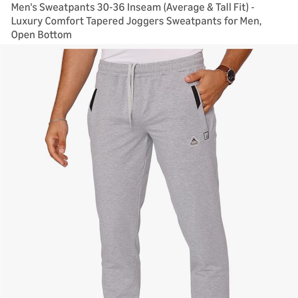 Men's Gray Joggers with Black Accents
